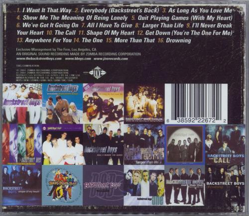 Backstreet Boys Greatest Hits Chapter One UK CD album (CDLP